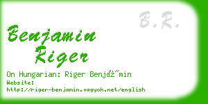 benjamin riger business card